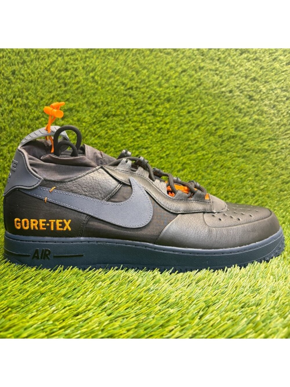 Nike Air Force 1 WTR GTX Mens Size 14 Black Gray Athletic Leather Shoes Sneakers